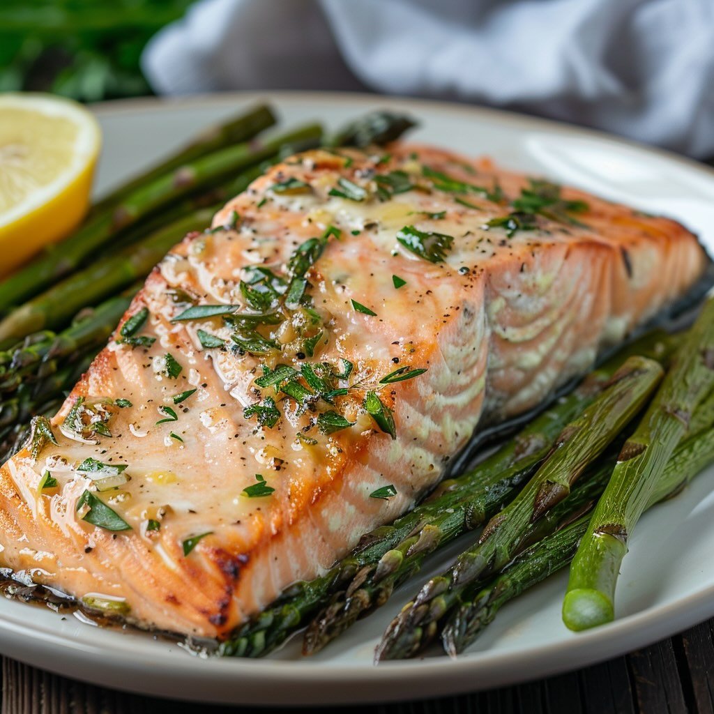 Baked Salmon with Asparagus